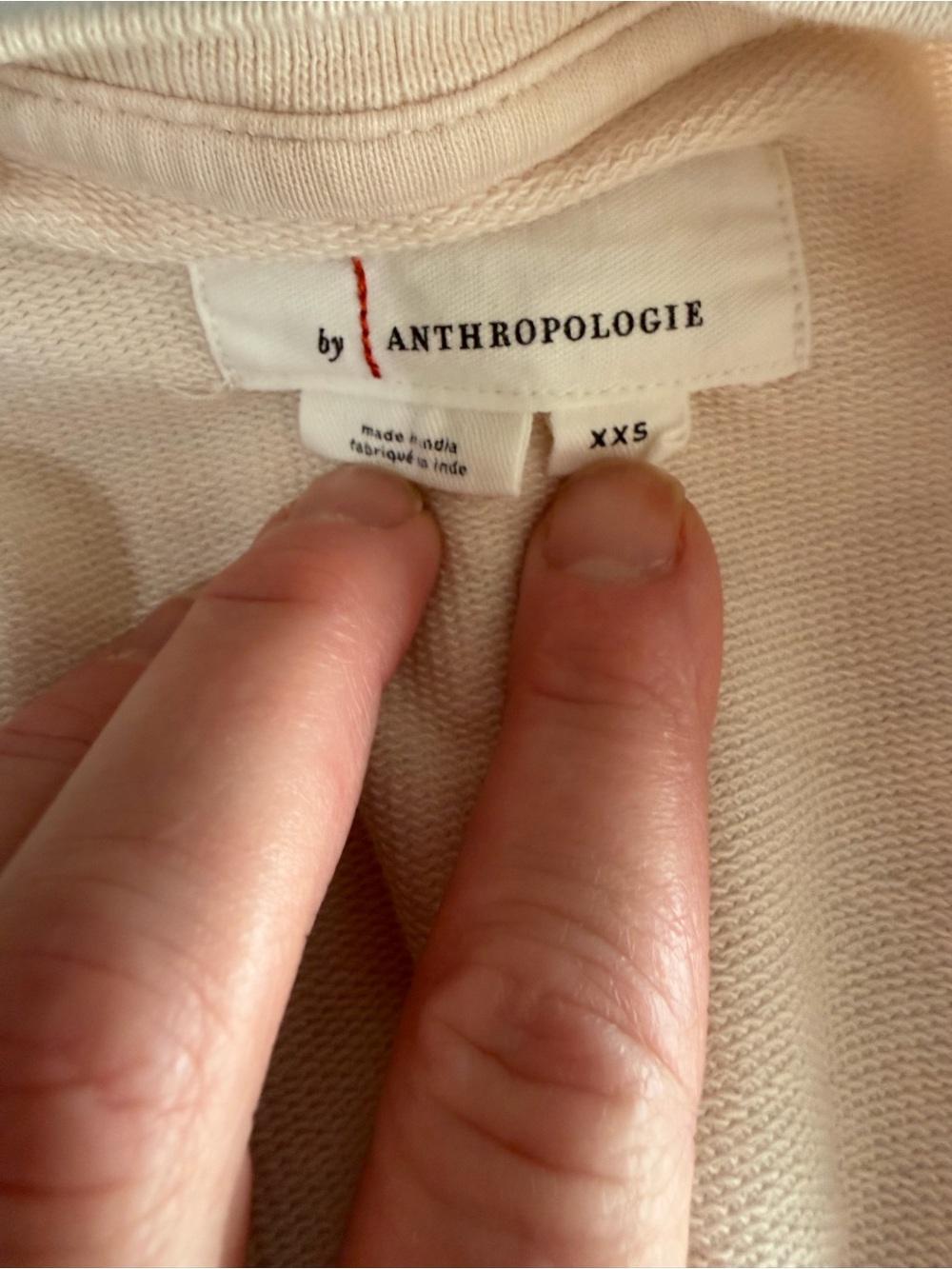 Anthropologie beaded floral embroidered cottage-core romantic sweatshirt XXS - Picture 7 of 9
